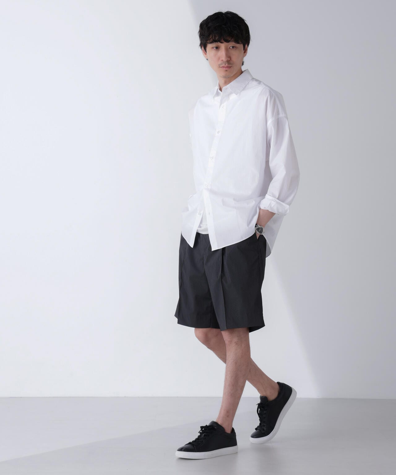 「N SHORTS」ショーツ ライトナイロンピンストライプ 6684128206