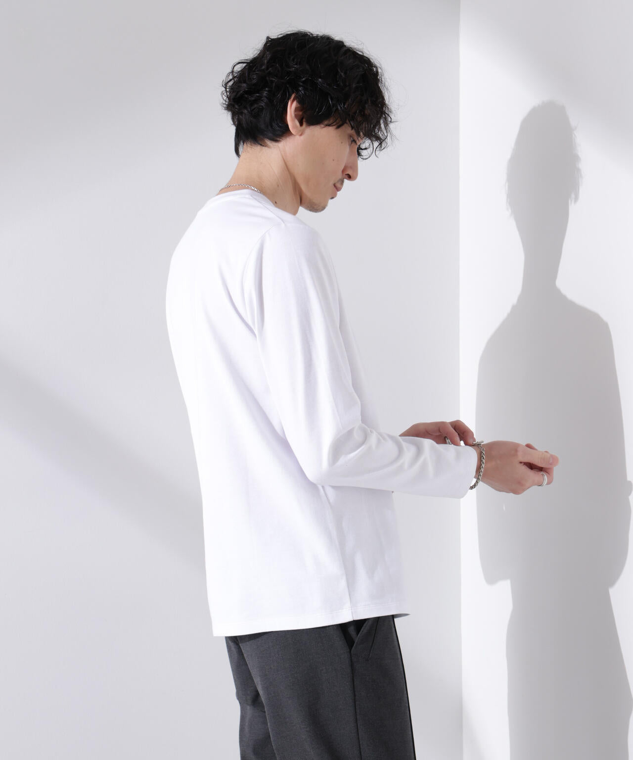 【大人気シリーズ】Anti Soaked(R)汗染み防止 クルーネックTシャツ 長袖 6685123201