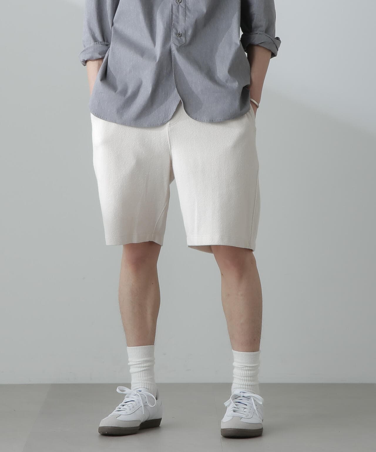 ヘリンボーン起毛ショートパンツ(セットアップ可) 6724128201