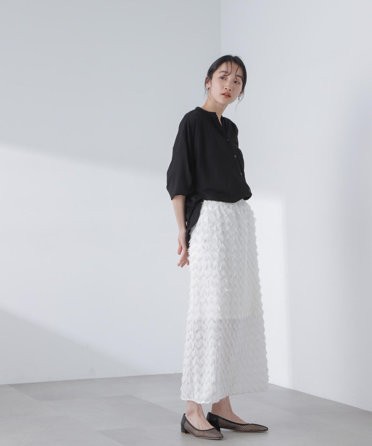 シアーカットワイドシャツ 6734123314
