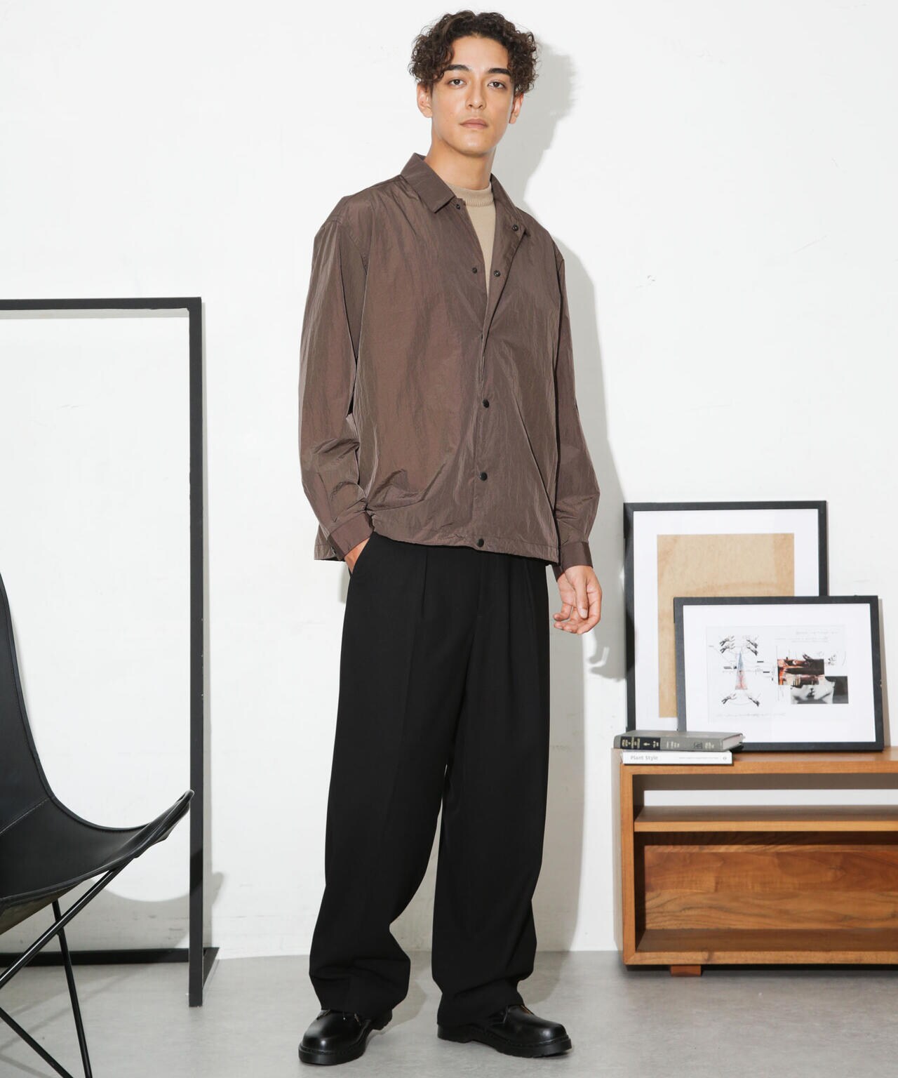 ナイロンヘムシャーリングシャツブルゾン 6683220221