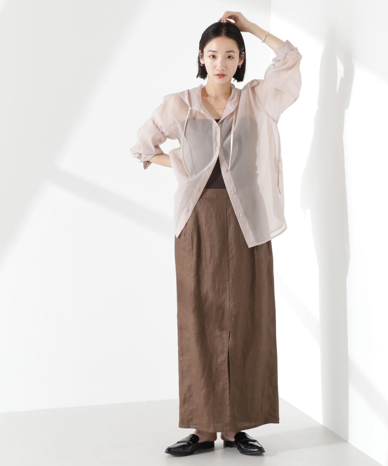 シアーフードシャツ 6735120316