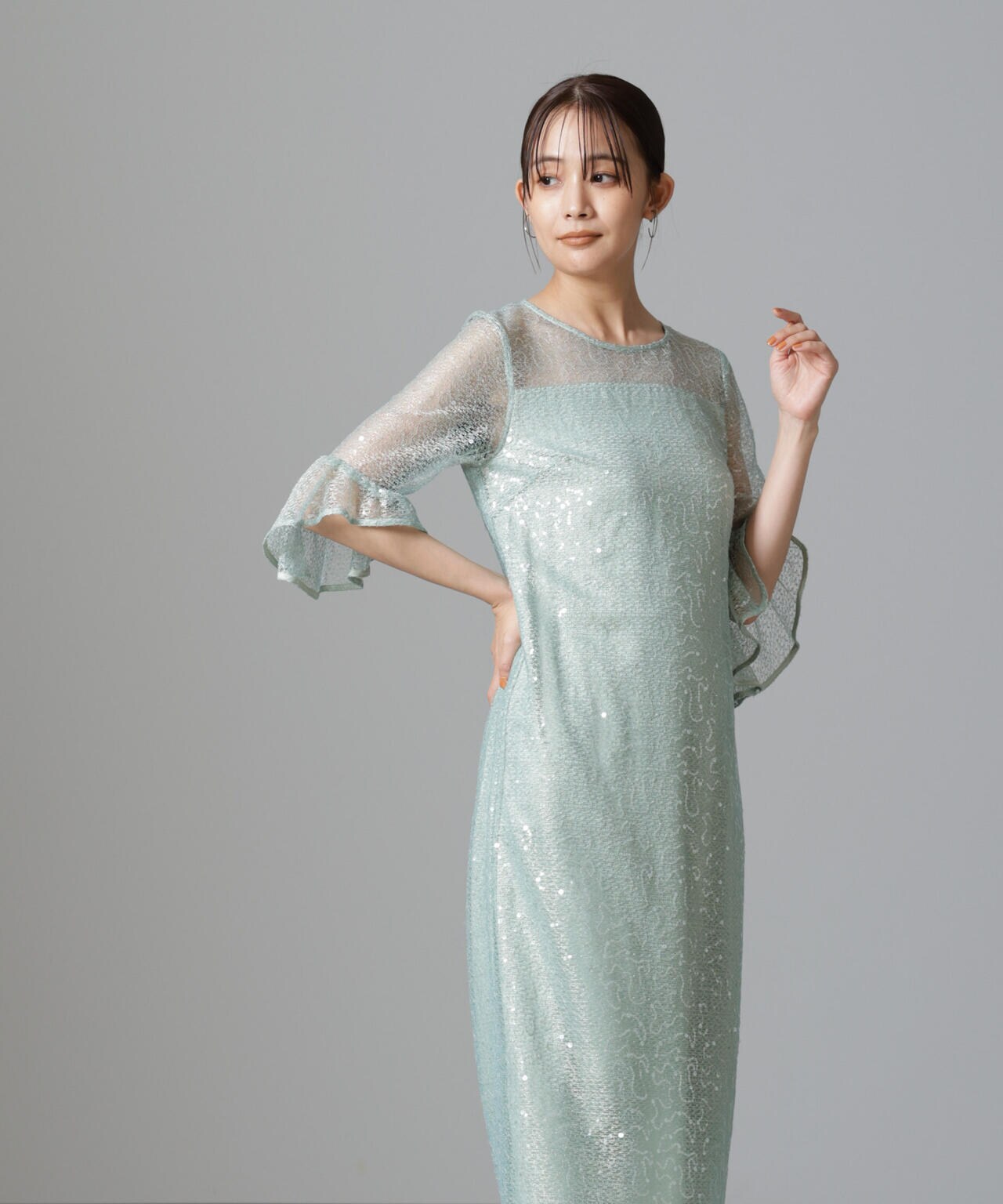 troisiemechaco/SPANGLE LACE ワンピース 6714219027