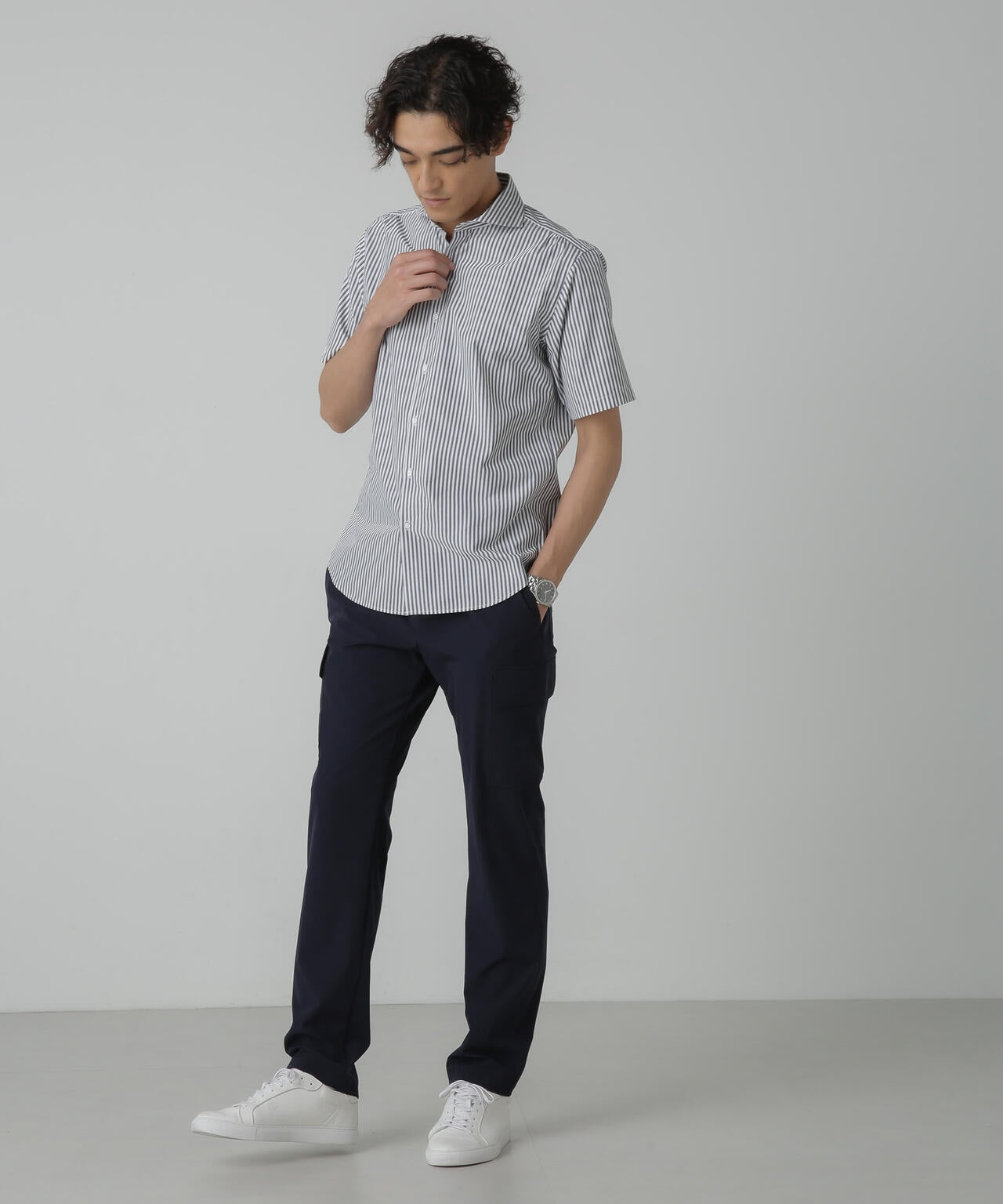 「N trousers」スリムストレッチ カーゴパンツ 6684127237