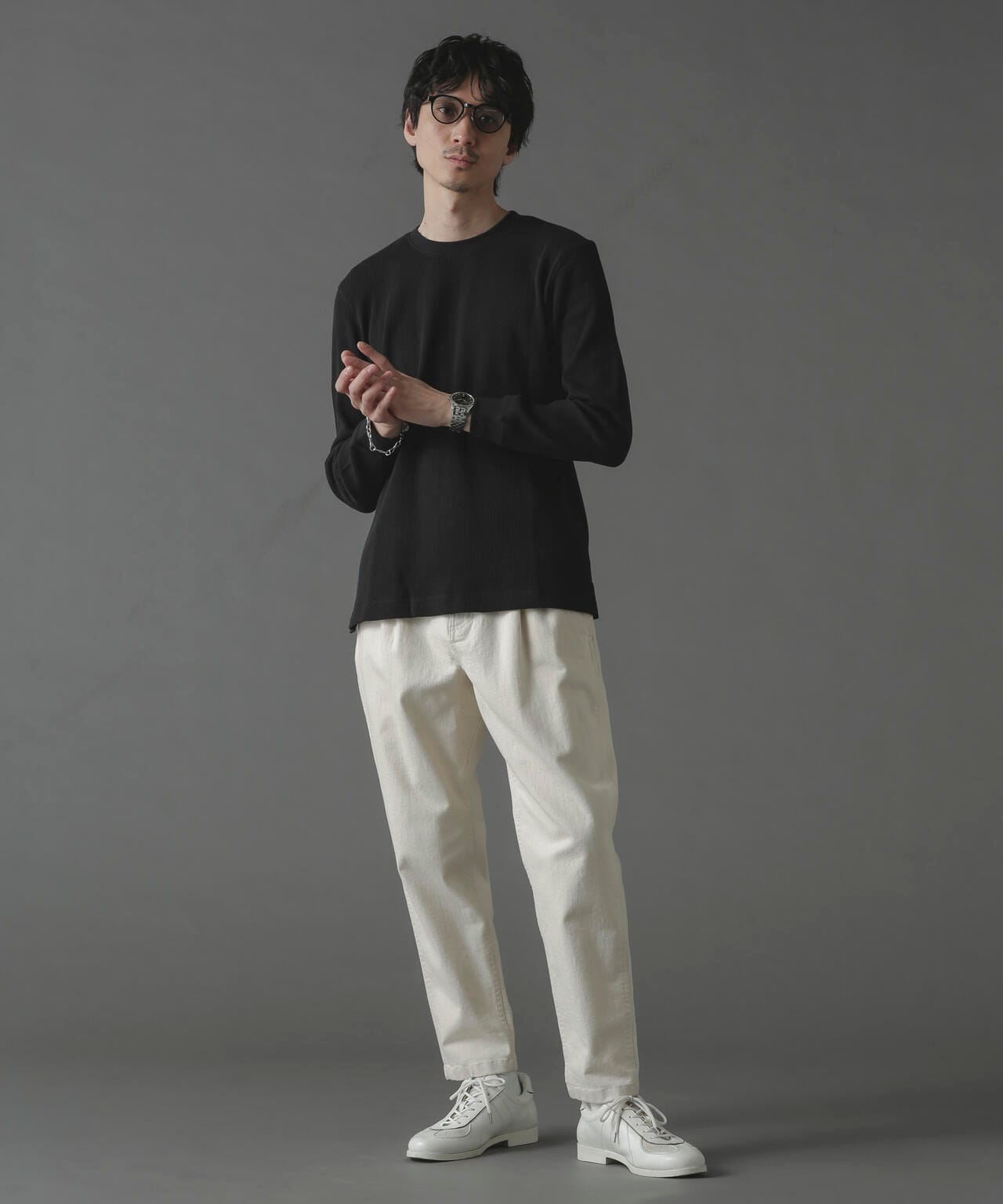 アンチスメルワッフルTシャツ 長袖 6724123212