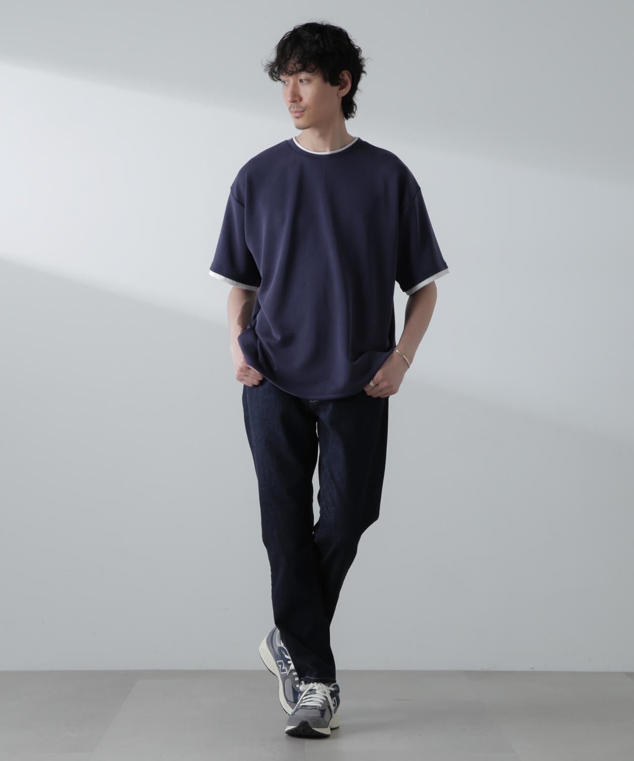 バックステッチリラックスダンボールTシャツ 半袖 6724124240