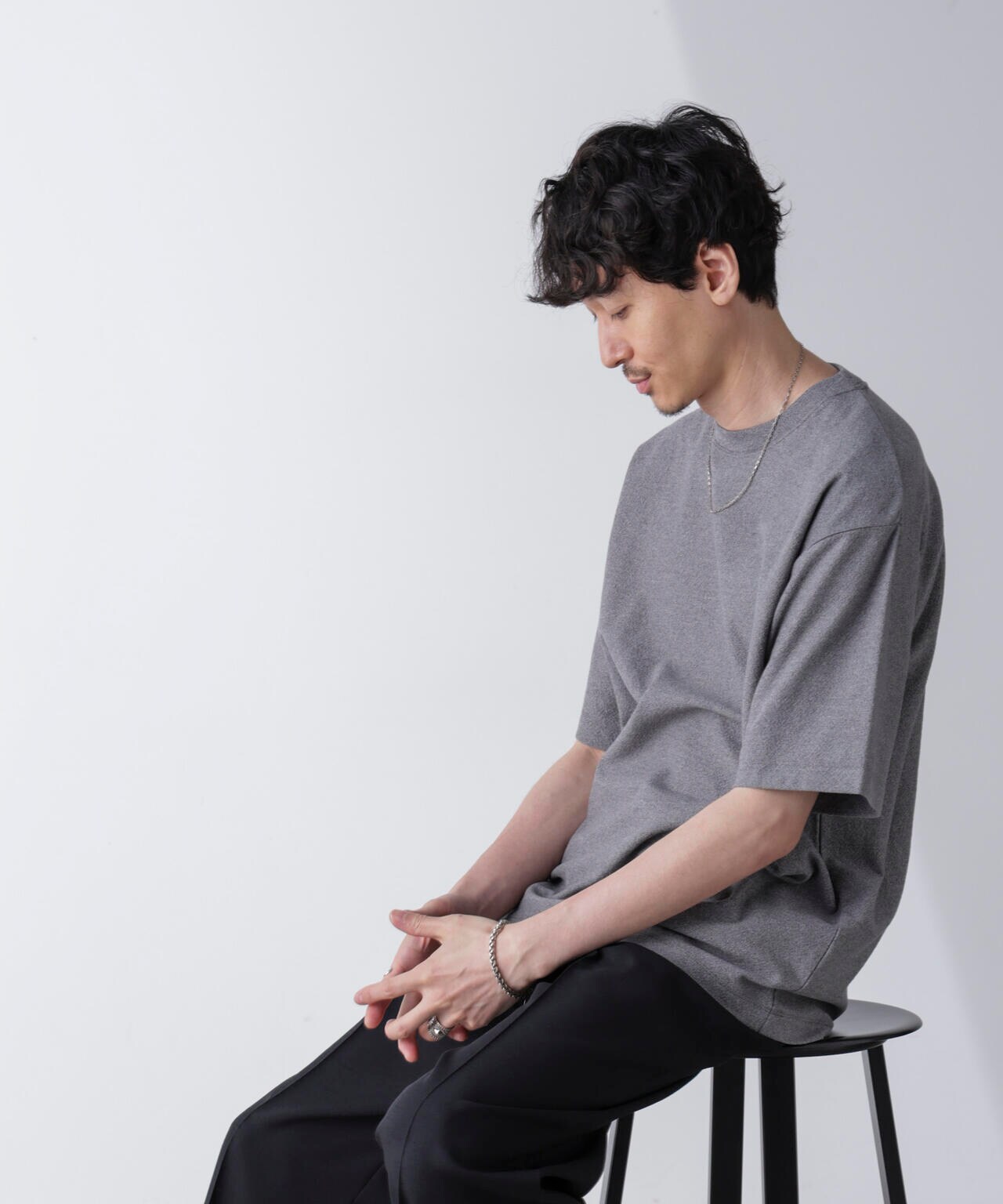 カットジョーゼットクルーネックTシャツ 6684224211