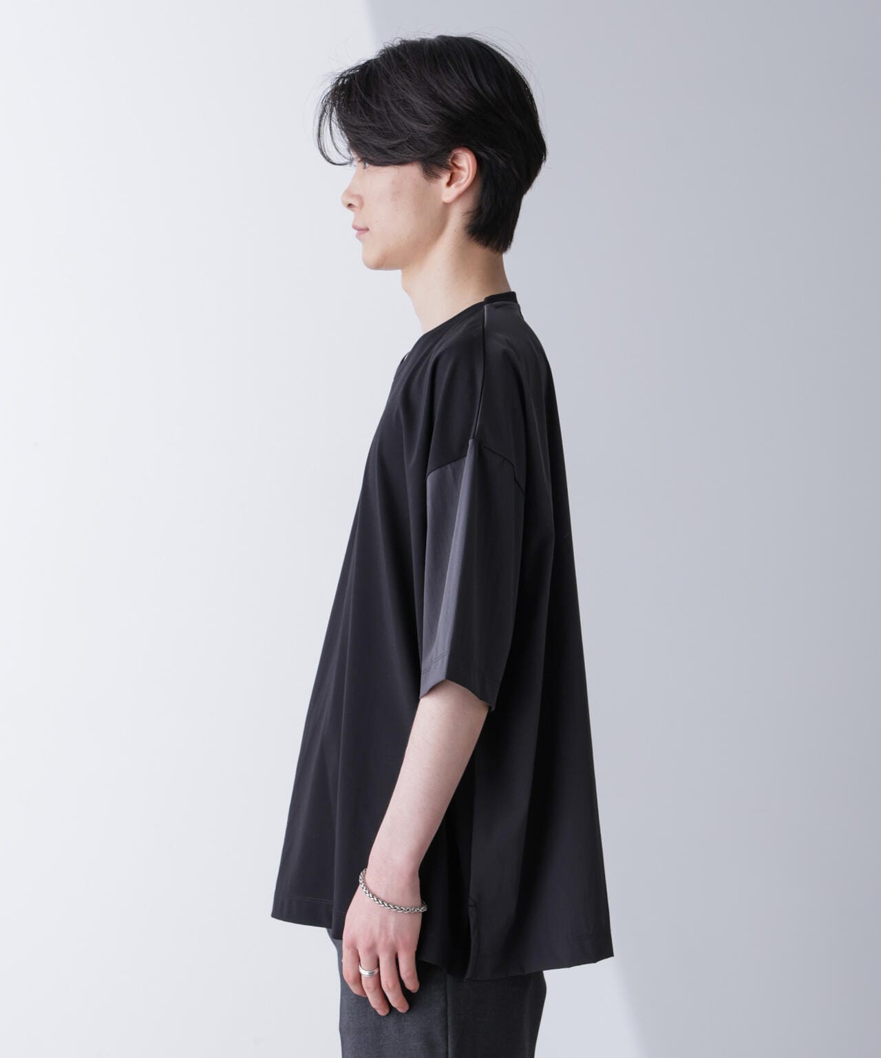 WEB限定/袖切り替えビッグTシャツ 半袖 6724224211
