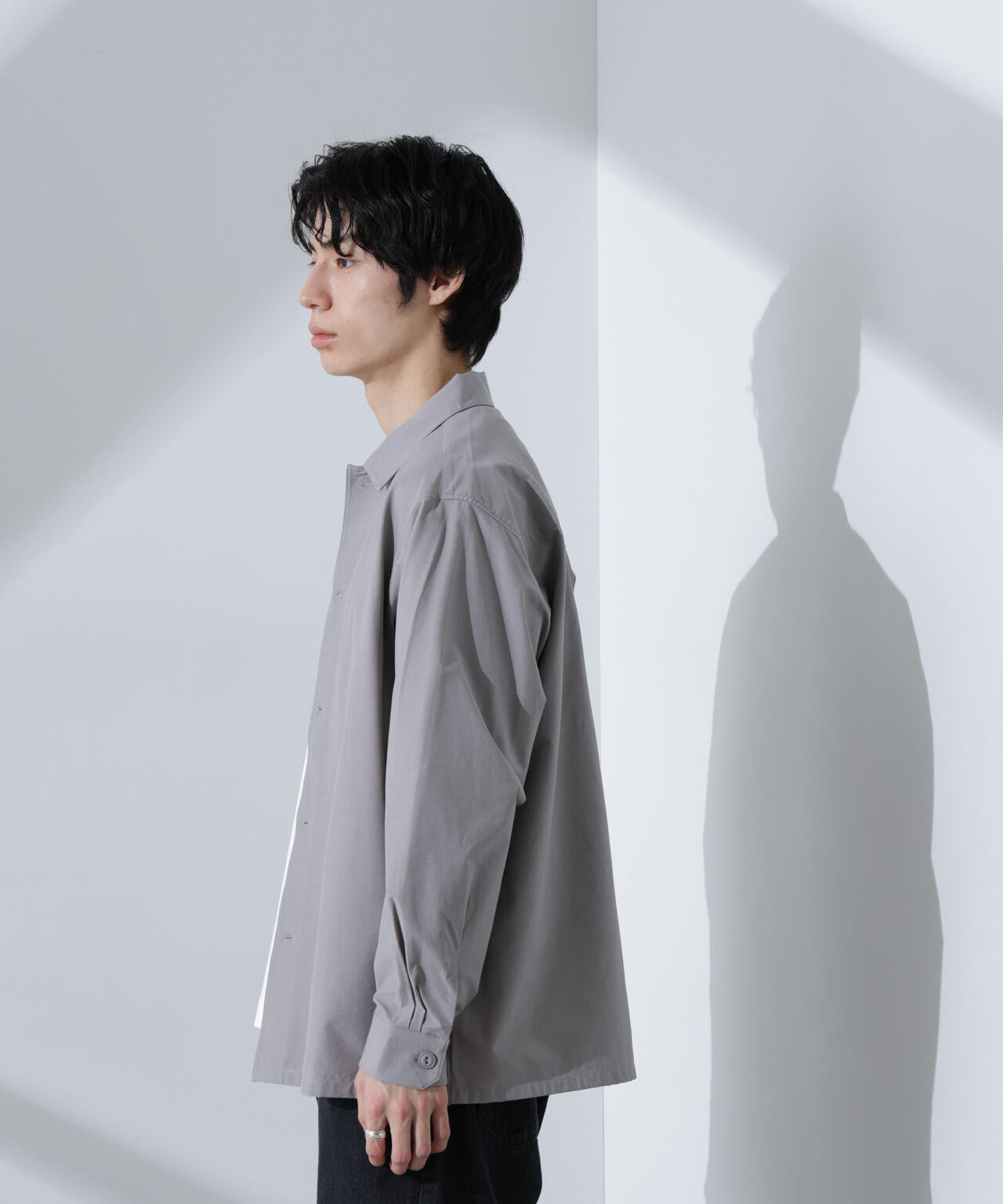 ストレッチワイドシャツブルゾン(セットアップ可) 6725112207
