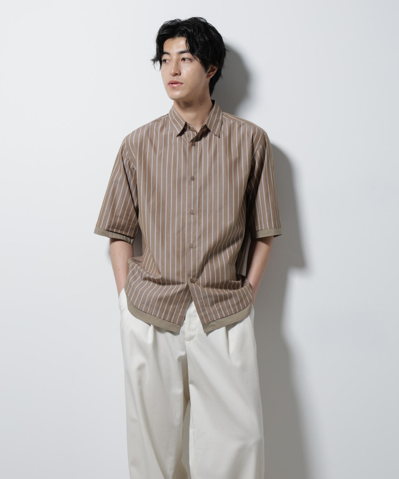 WEB限定/クレイジーストライプシャツ 半袖 2 6725121231