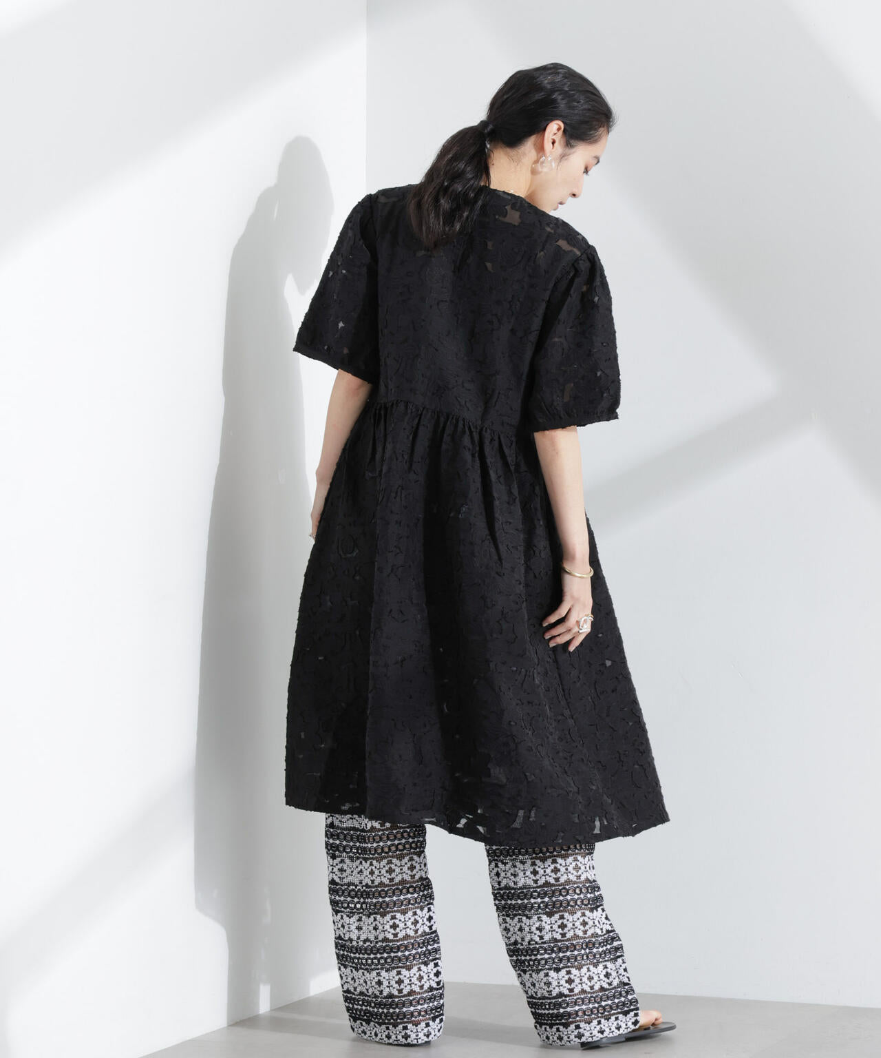 BAUM UND PFERDGARTEN/Flower Jacquard ワンピース 6715119047