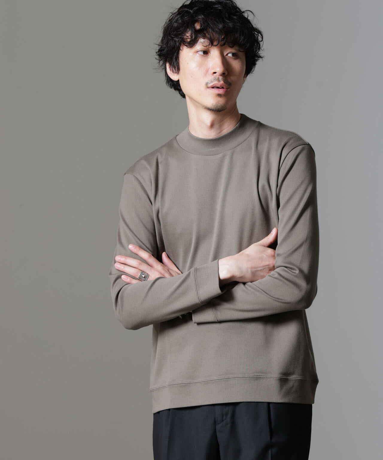 「FORMAL JERSEY」モックネックカットソー長袖 6684223216