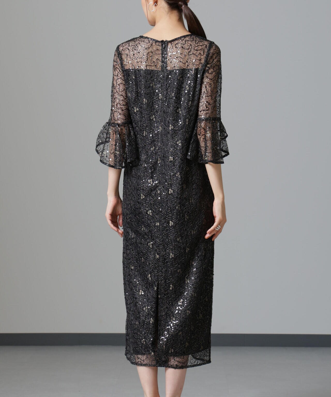 troisiemechaco/SPANGLE LACE ワンピース 6714219027