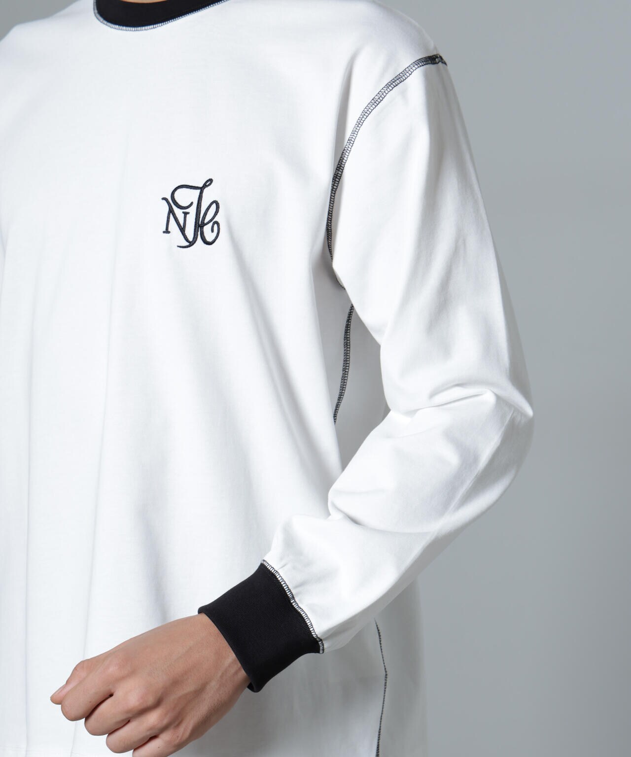 「NJ/CLUB」PARKSTOCK ロゴ刺繍ロングスリーブTシャツ 6684223229