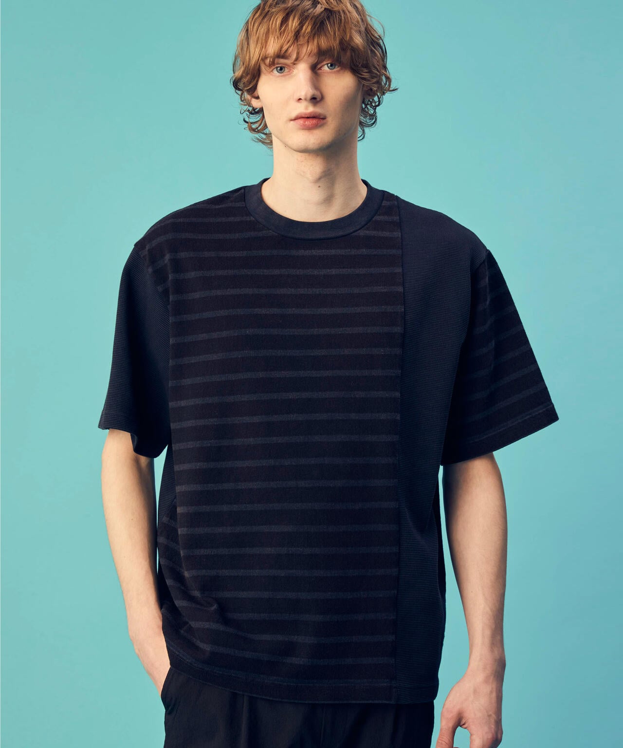 「GriffinHartland」別注製品染めボーダーTシャツ 6684124230