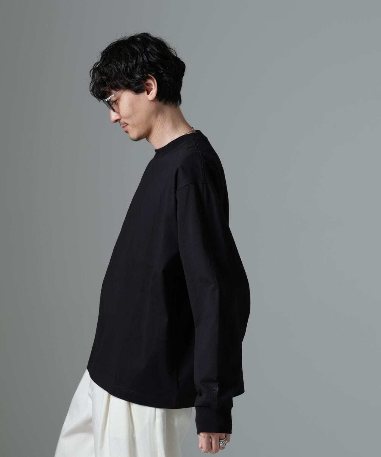 ビッグシルエットワンポイントTシャツ 長袖 6725123204