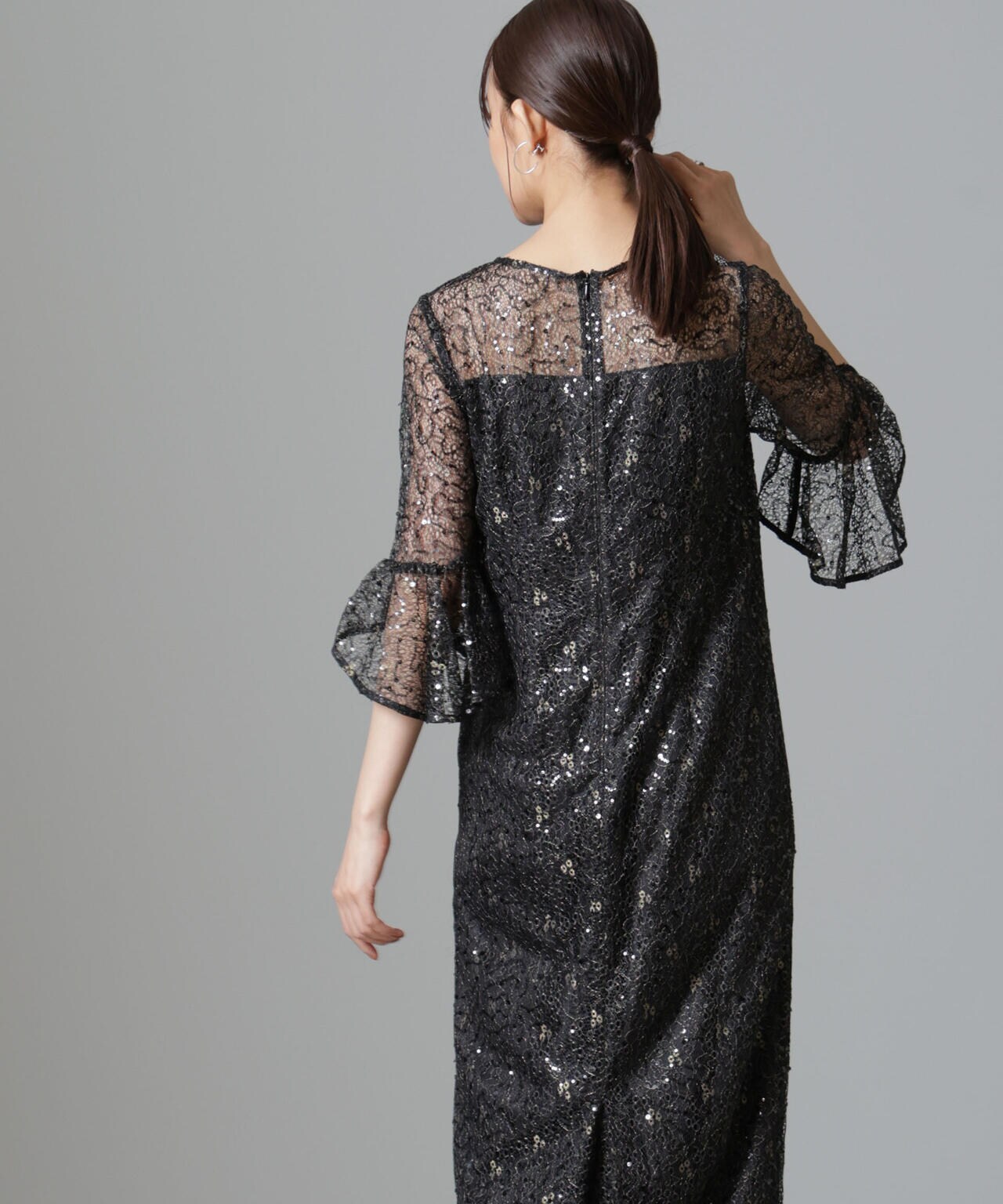 troisiemechaco/SPANGLE LACE ワンピース 6714219027