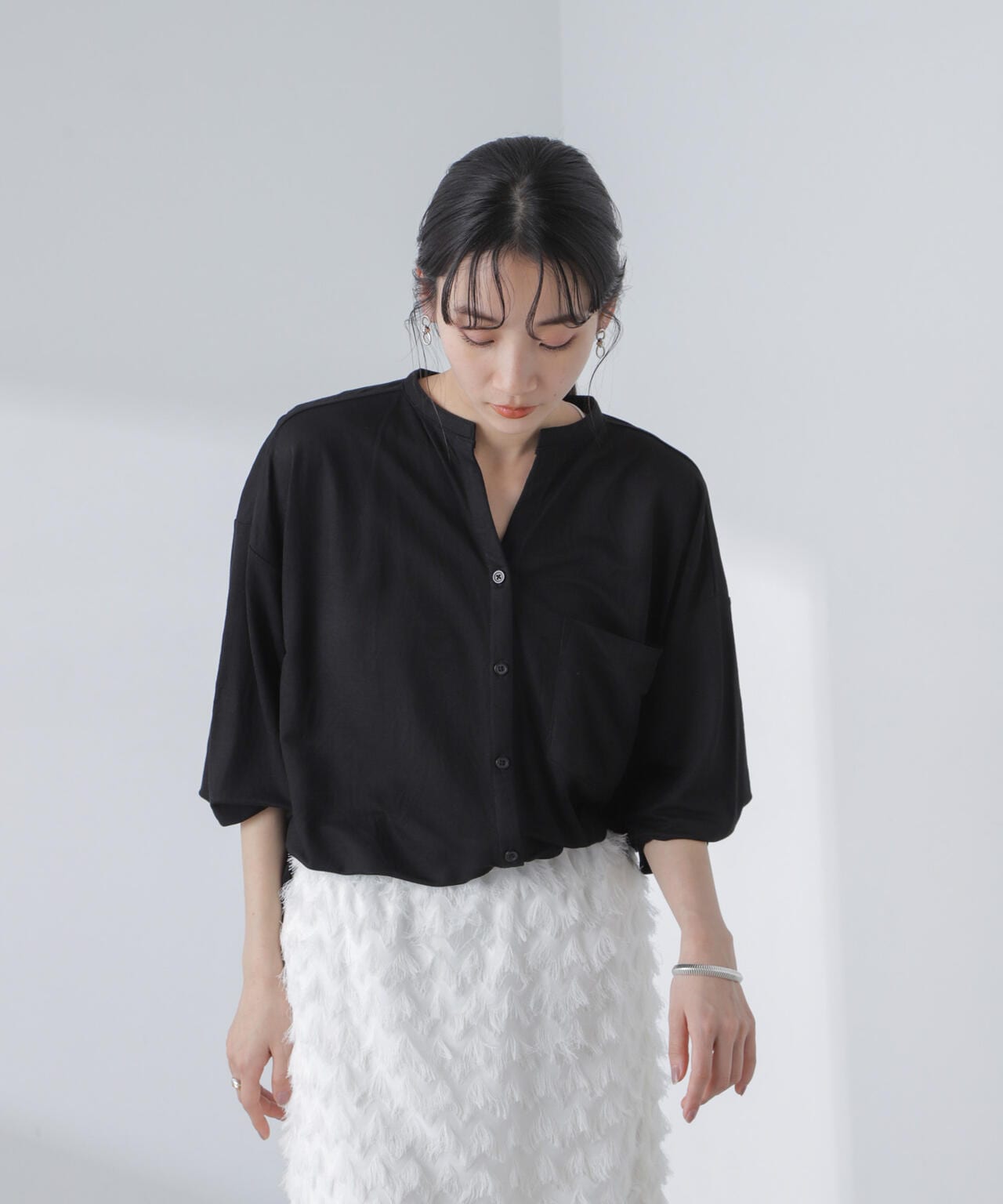 シアーカットワイドシャツ 6734123314