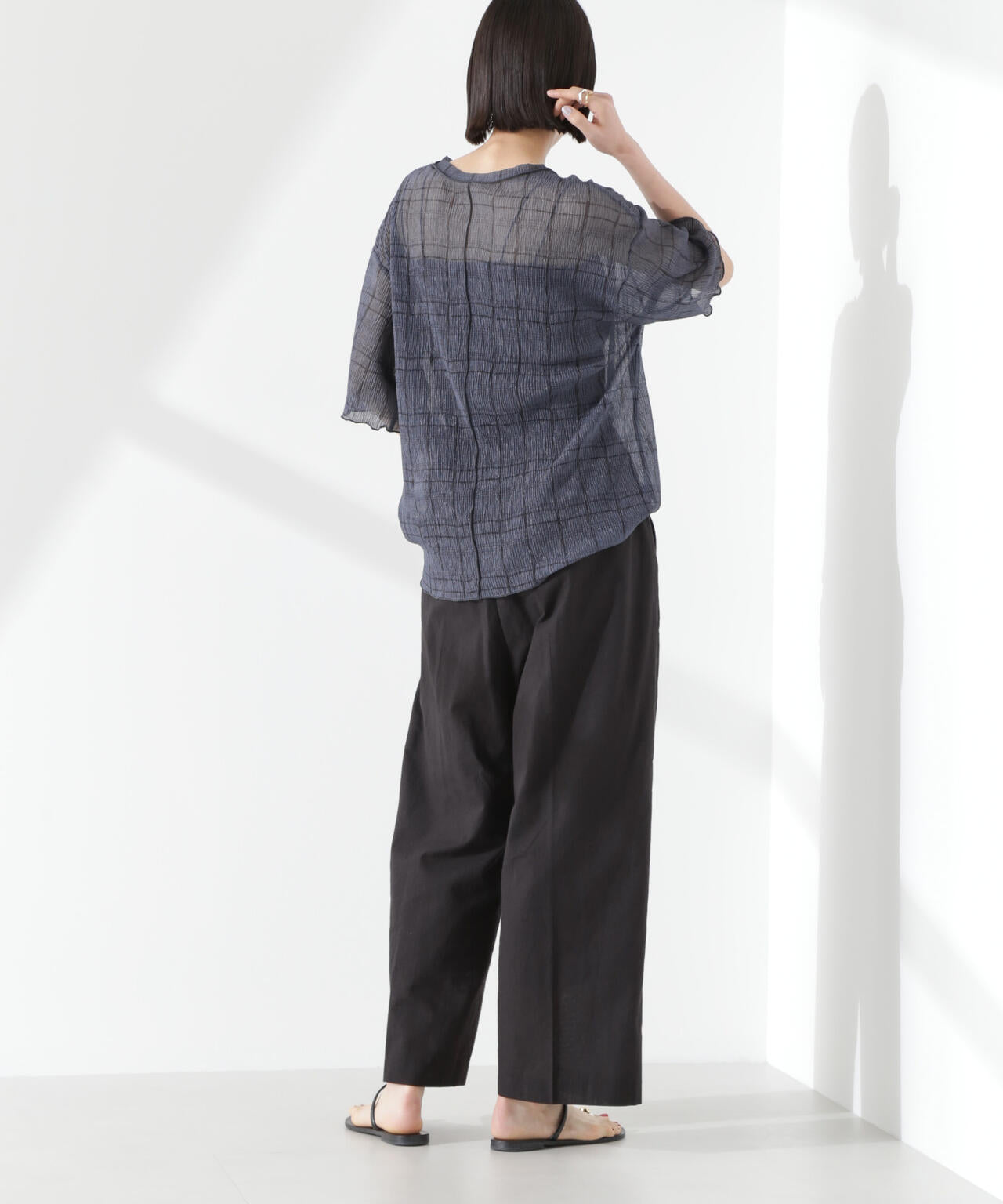 綿麻COOLMAXイージタックパンツ(セットアップ可) 6735127303