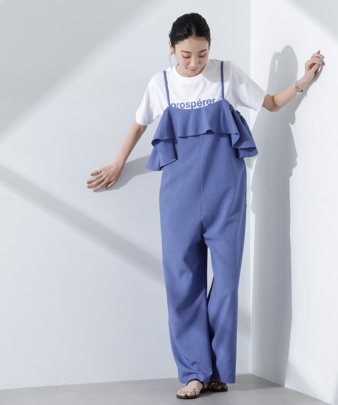 2wayオフショルダーフリルオールインワン 6735119319