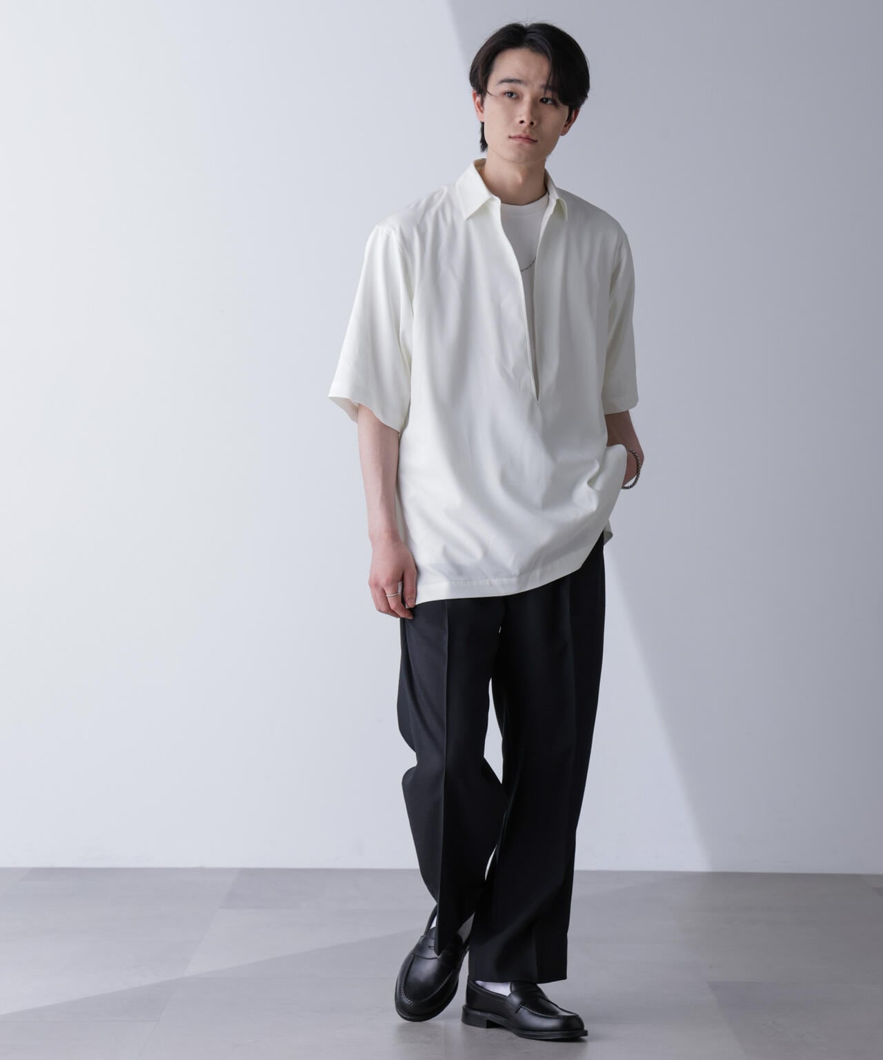 WEB限定/スキッパーPOシャツ 半袖 6724221205