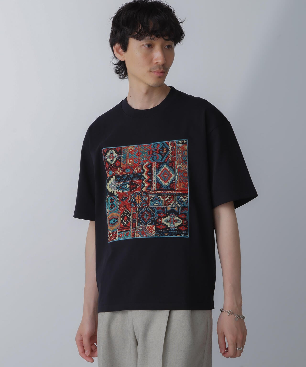 フレームアートワイドTシャツ 半袖 6724124228
