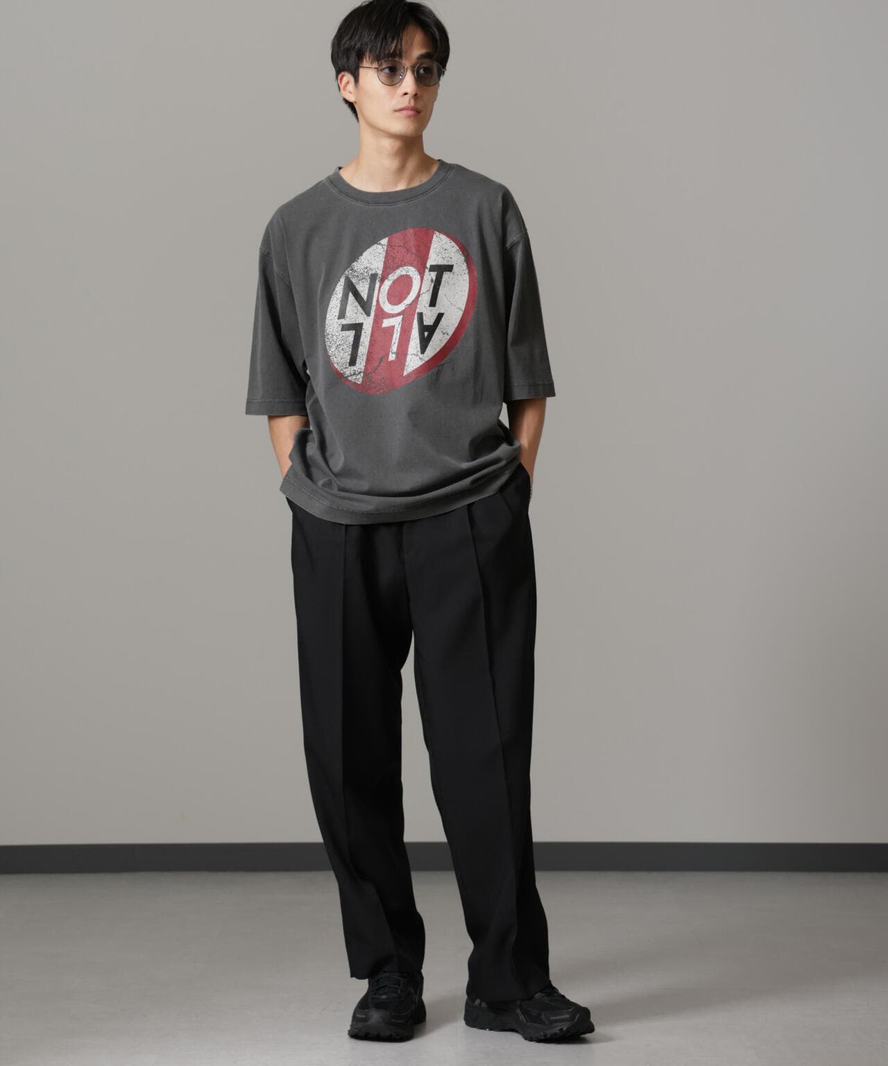 「NOT ALL」オーバーダイTシャツ 半袖 6724224227