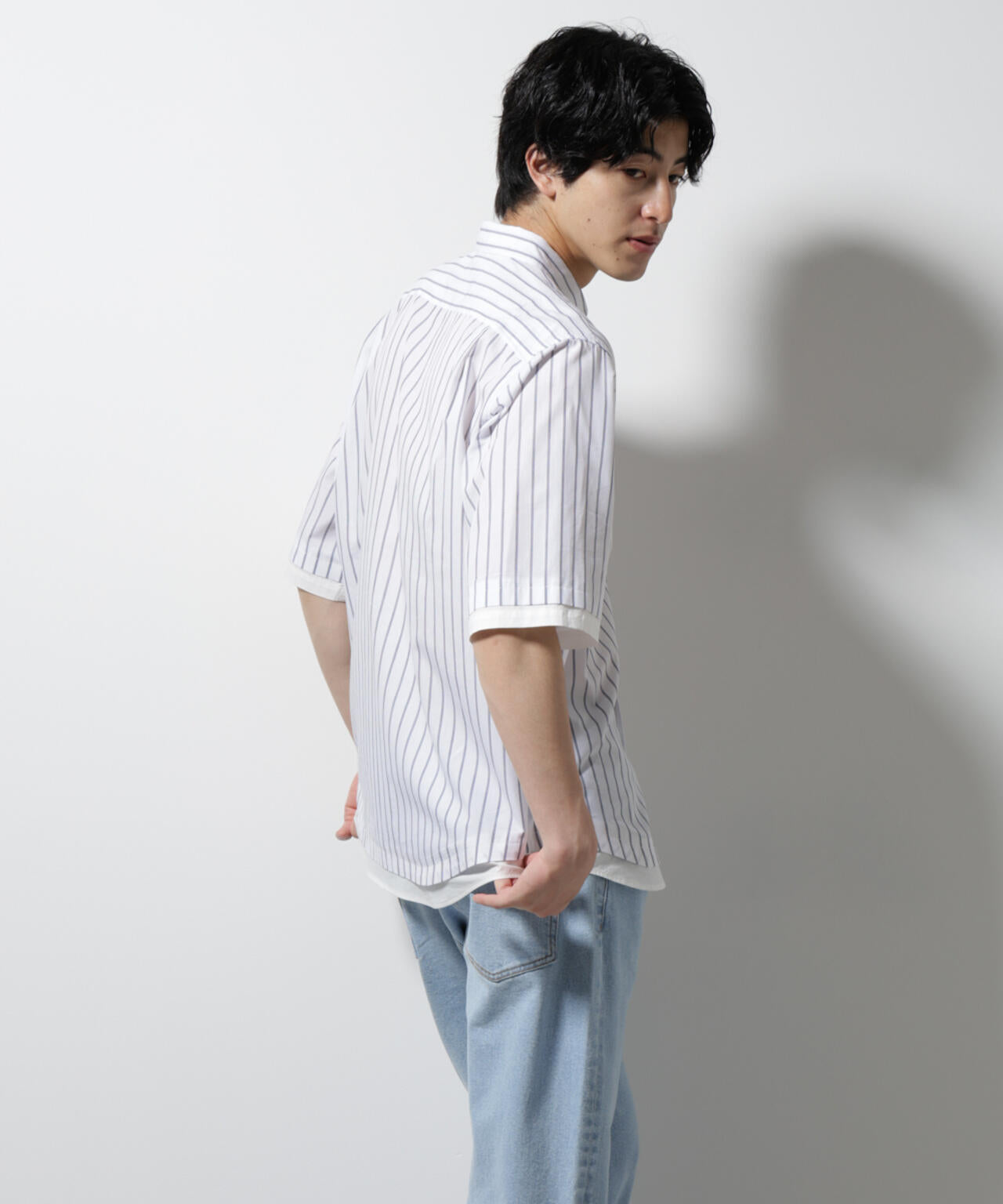 WEB限定/クレイジーストライプシャツ 半袖 2 6725121231