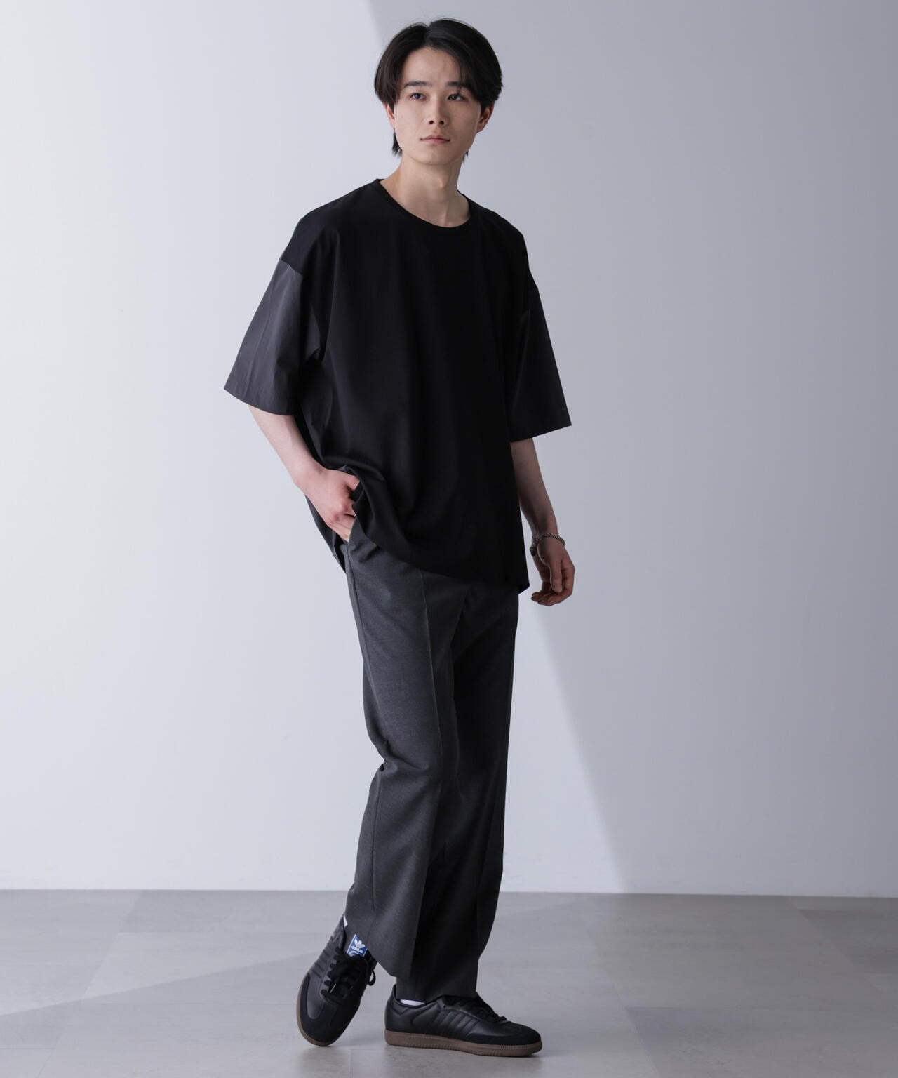 WEB限定/袖切り替えビッグTシャツ 半袖 6724224211
