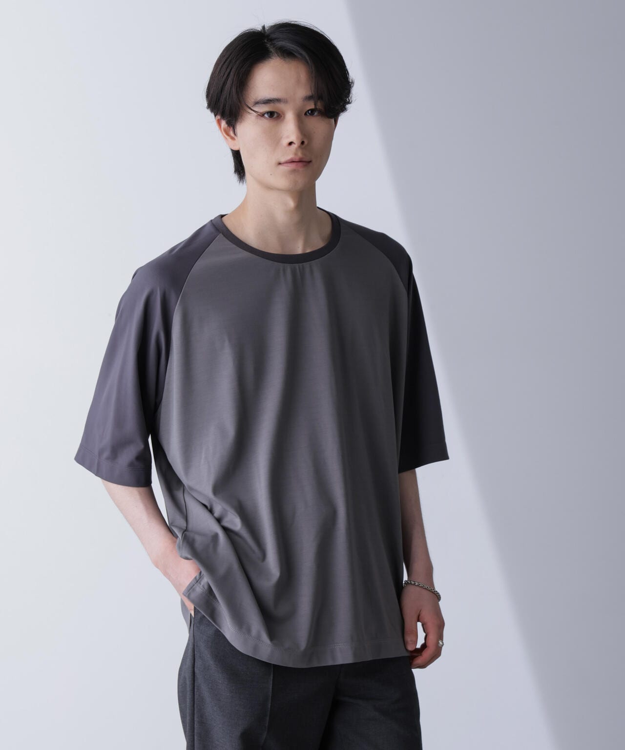 WEB限定/ワイドシルエットラグランTシャツ 半袖 6724224207