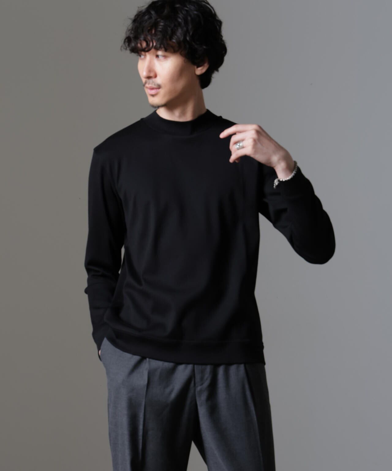 「FORMAL JERSEY」モックネックカットソー長袖 6684223216