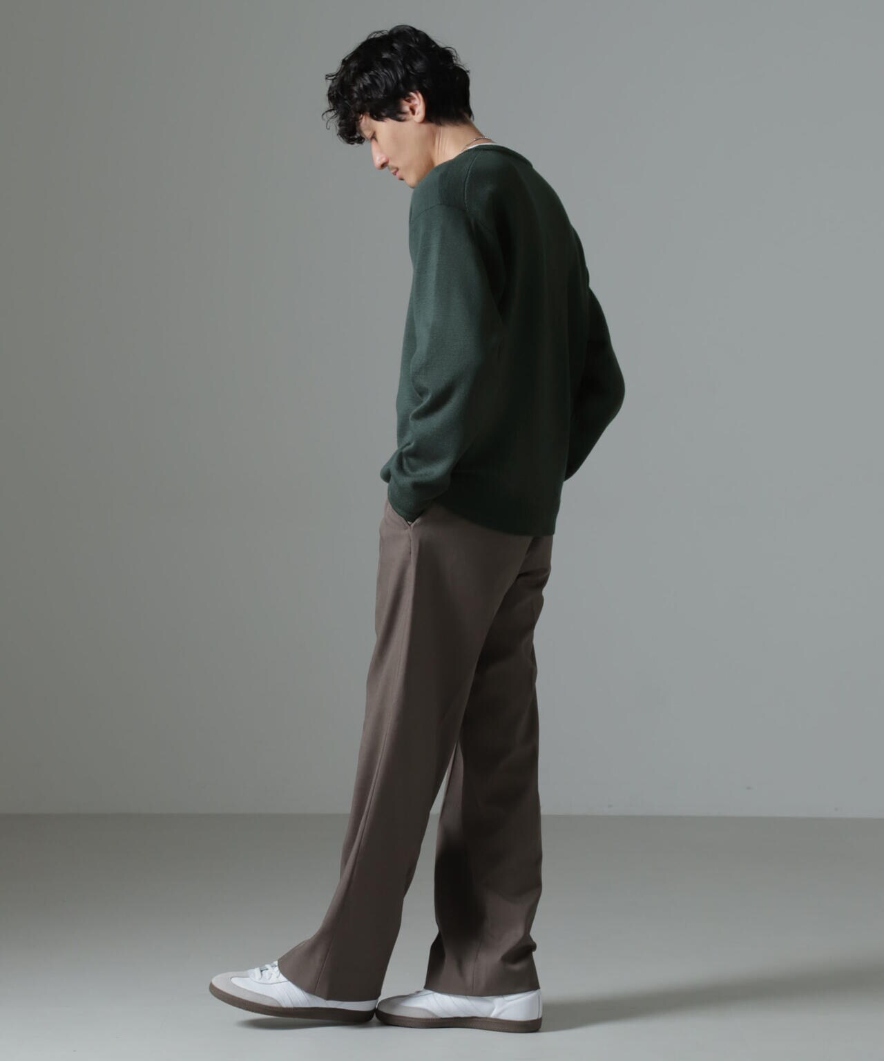 タスマニアミックス ミラノリブリラックスVネックニット 6724222212