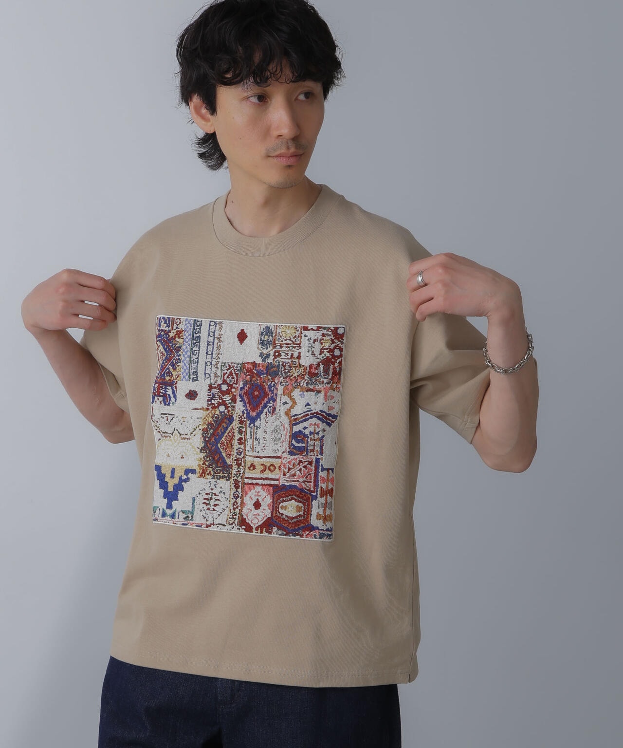 フレームアートワイドTシャツ 半袖 6724124228
