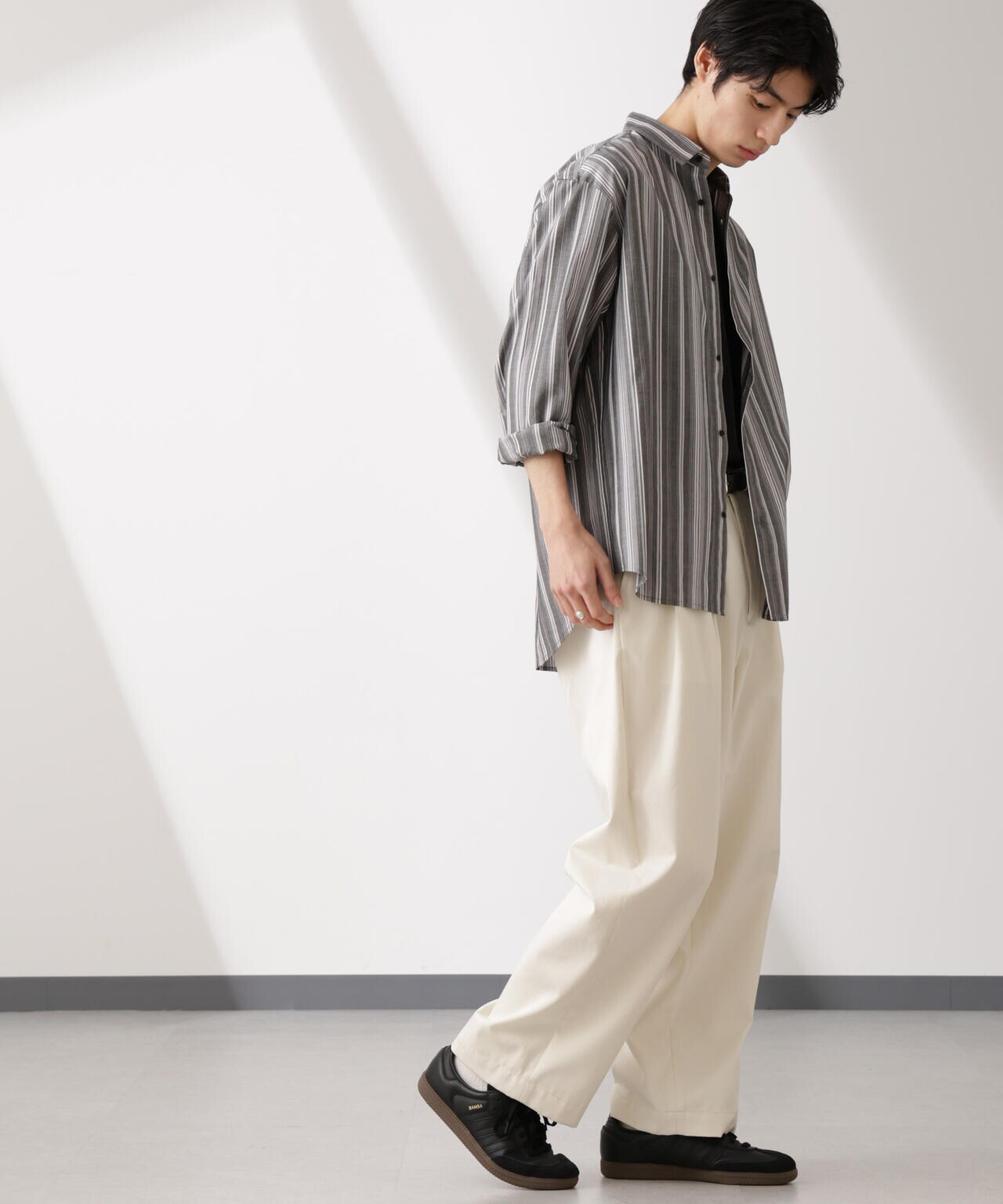 ランダムストライプシャツ 長袖 6725120206
