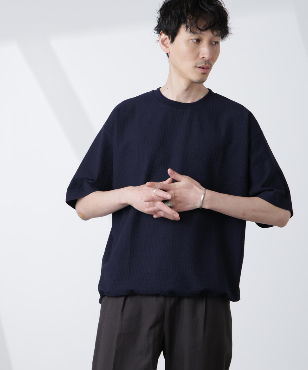 シルケットサッカーワイドTシャツ 半袖 6725124210