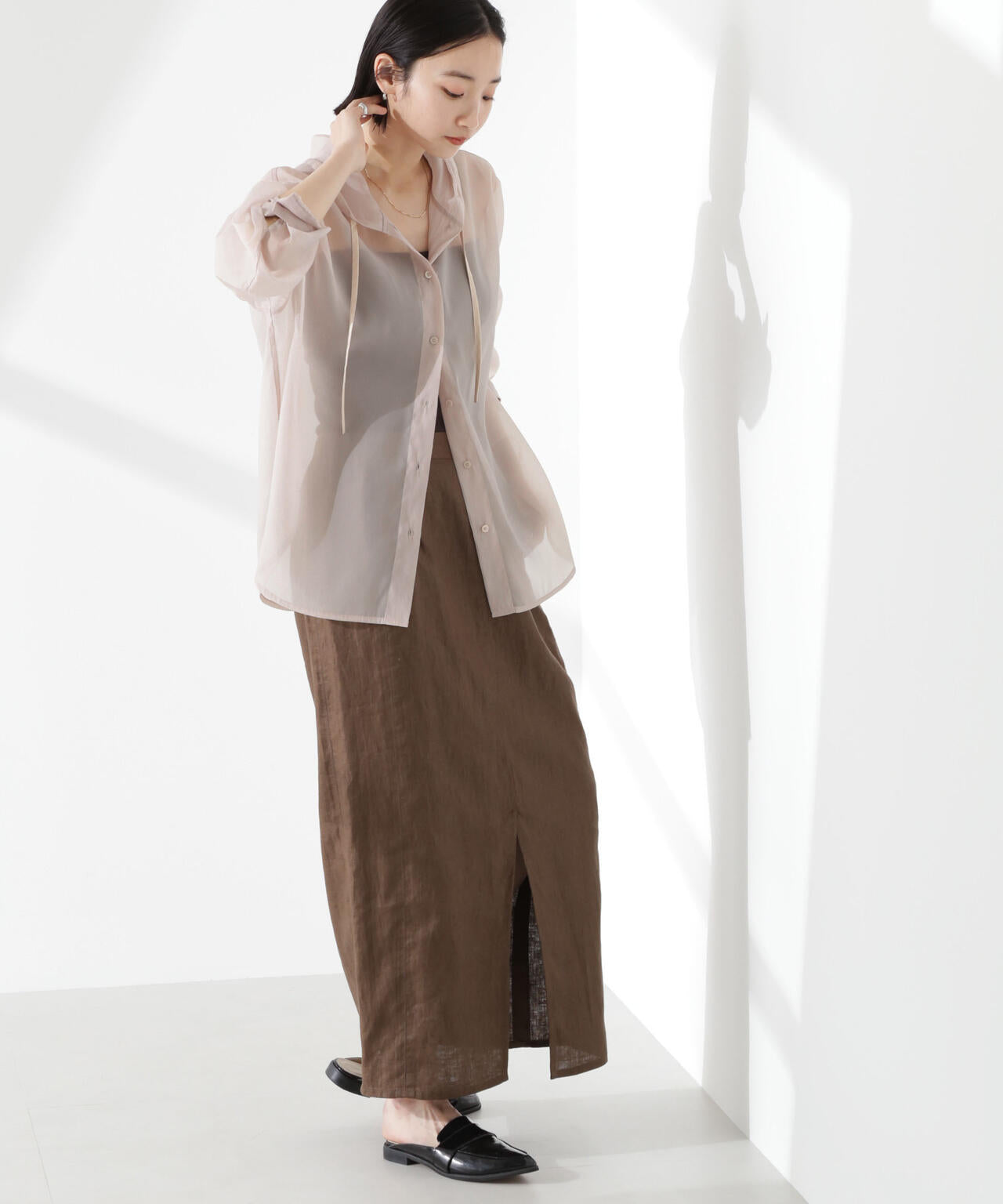 シアーフードシャツ 6735120316