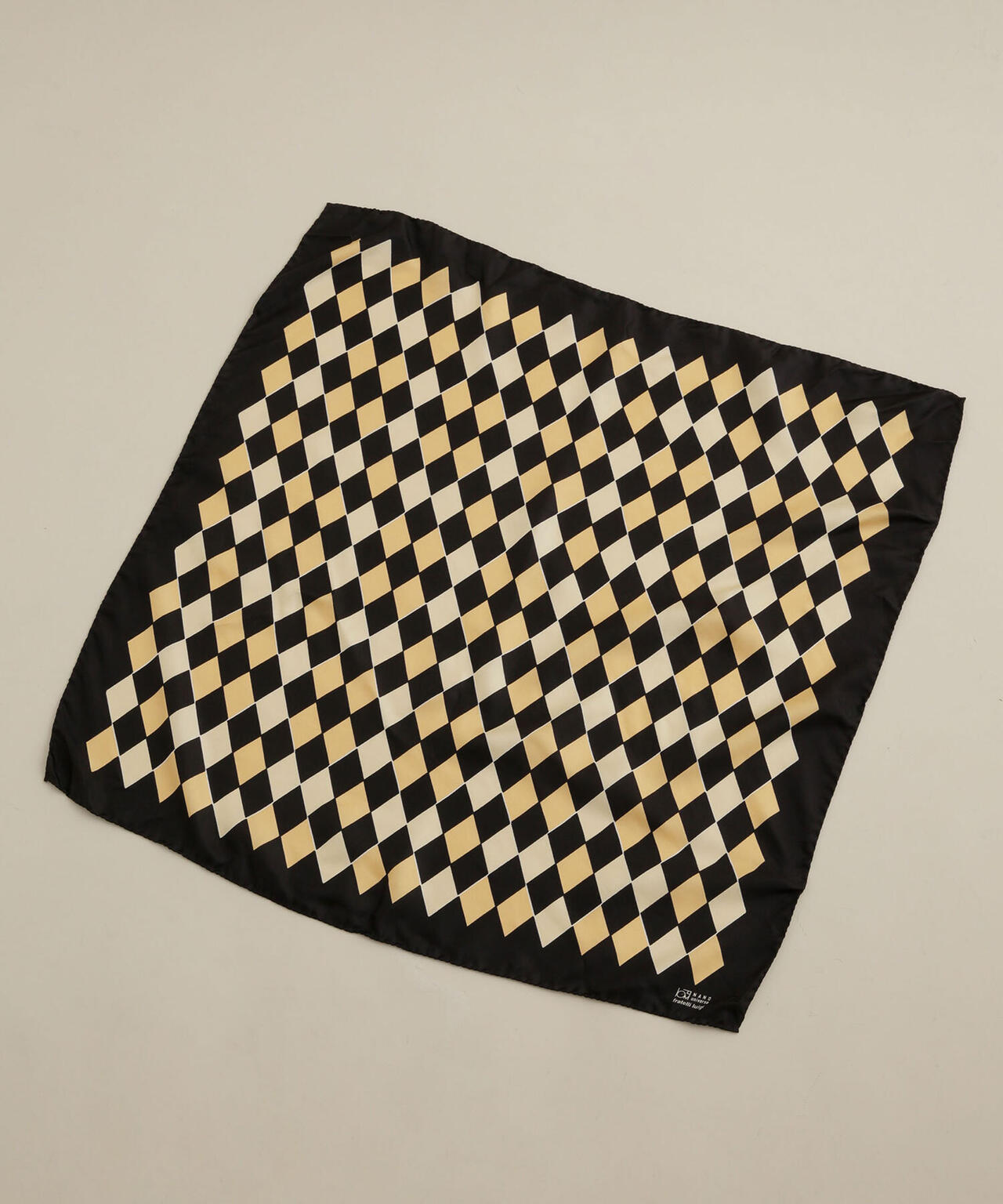 fratelli luigi/BANDANA 別注シルクツイルビンテージダイヤ柄スカーフ 6712241308