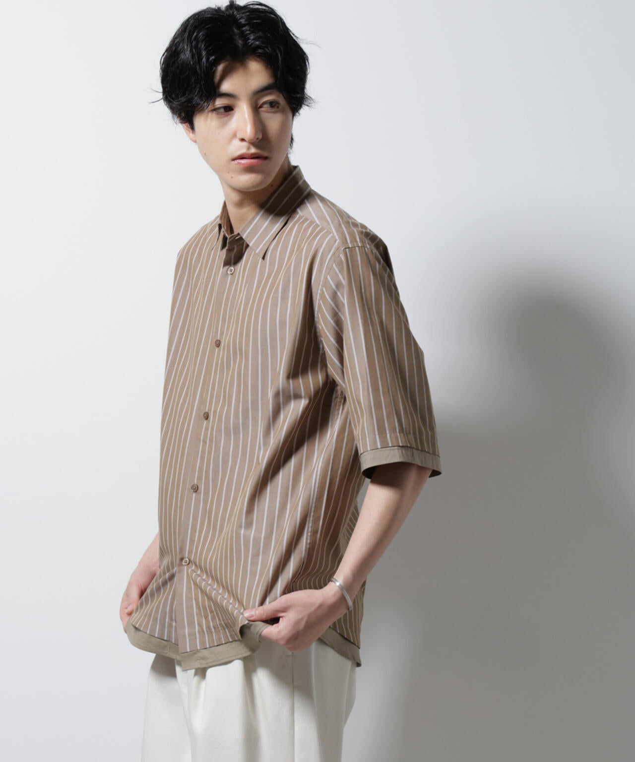 WEB限定/クレイジーストライプシャツ 半袖 2 6725121231