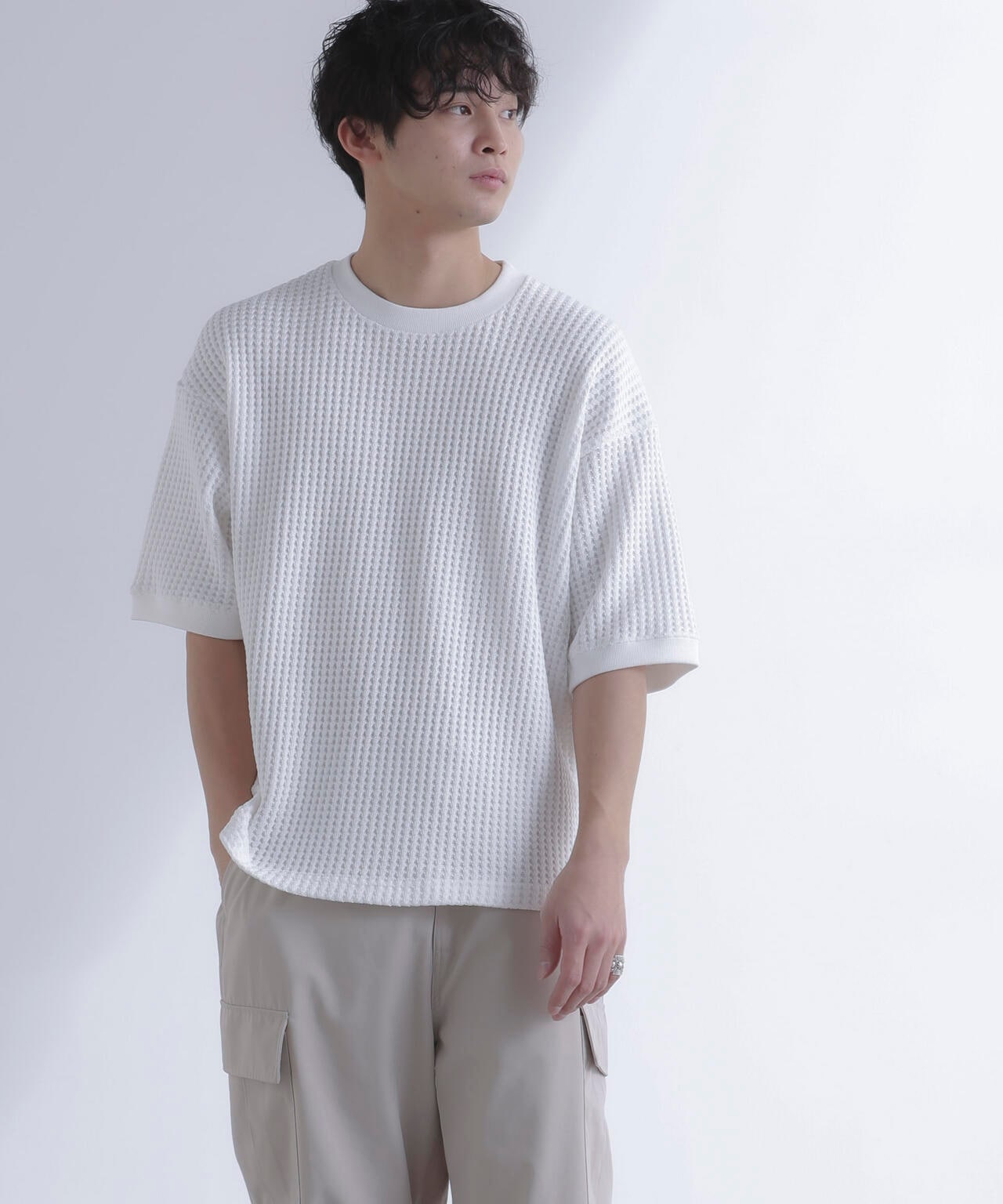 オニワッフルビッグTシャツ 五分袖 6724124212