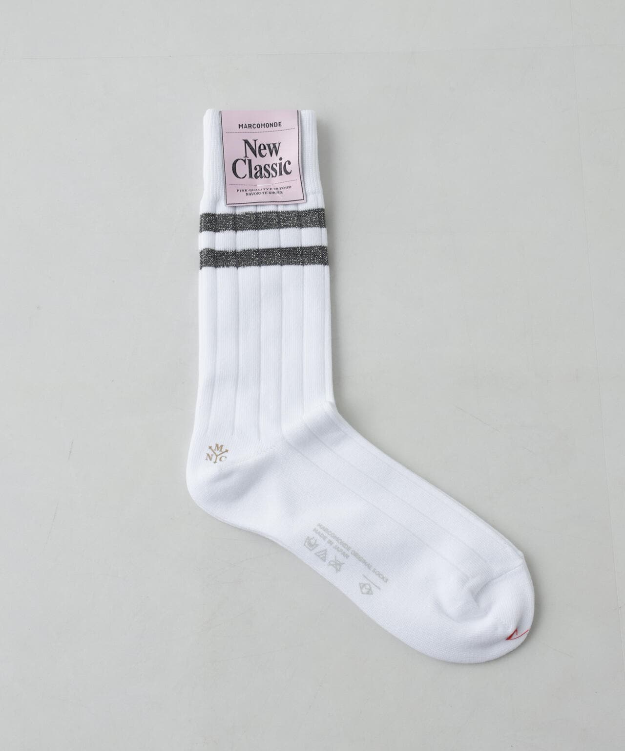 MARCOMONDE/gritter line ribbed socks 6715151004