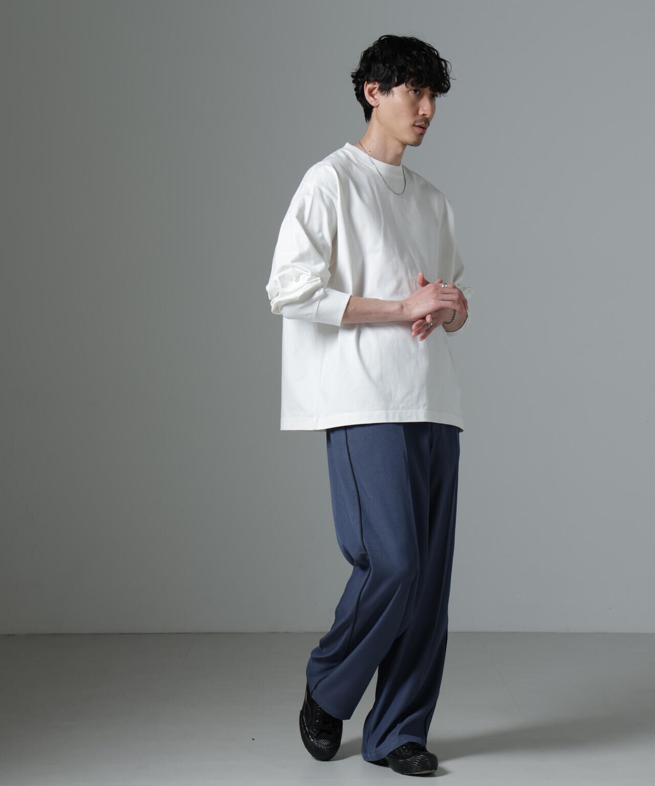 ビッグシルエットワンポイントTシャツ 長袖 6725123204
