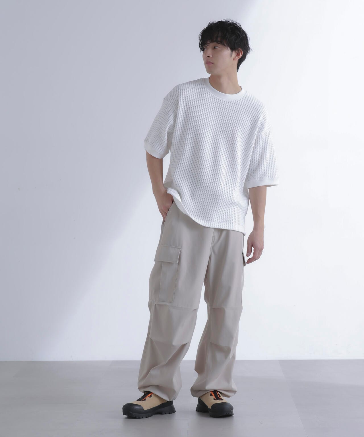 オニワッフルビッグTシャツ 五分袖 6724124212