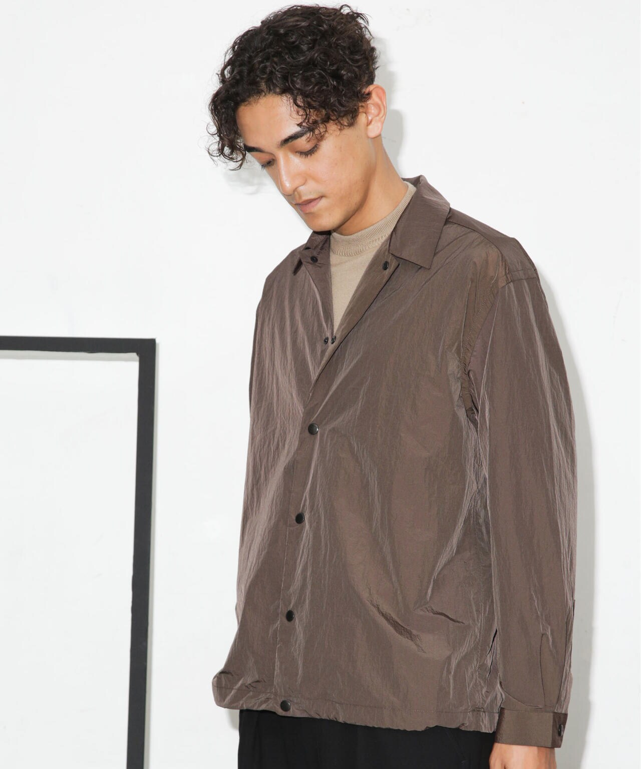 ナイロンヘムシャーリングシャツブルゾン 6683220221