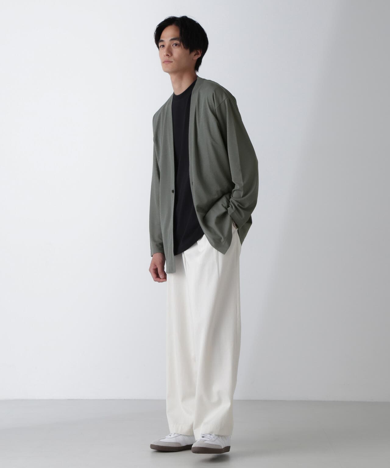 リラックスフィット着流しカーディガン 6724123220