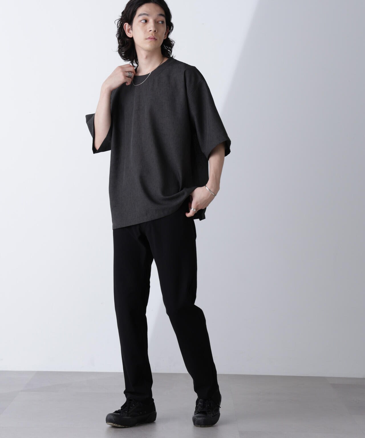 テックリネン布帛Tシャツ 半袖(セットアップ可) 6724224230