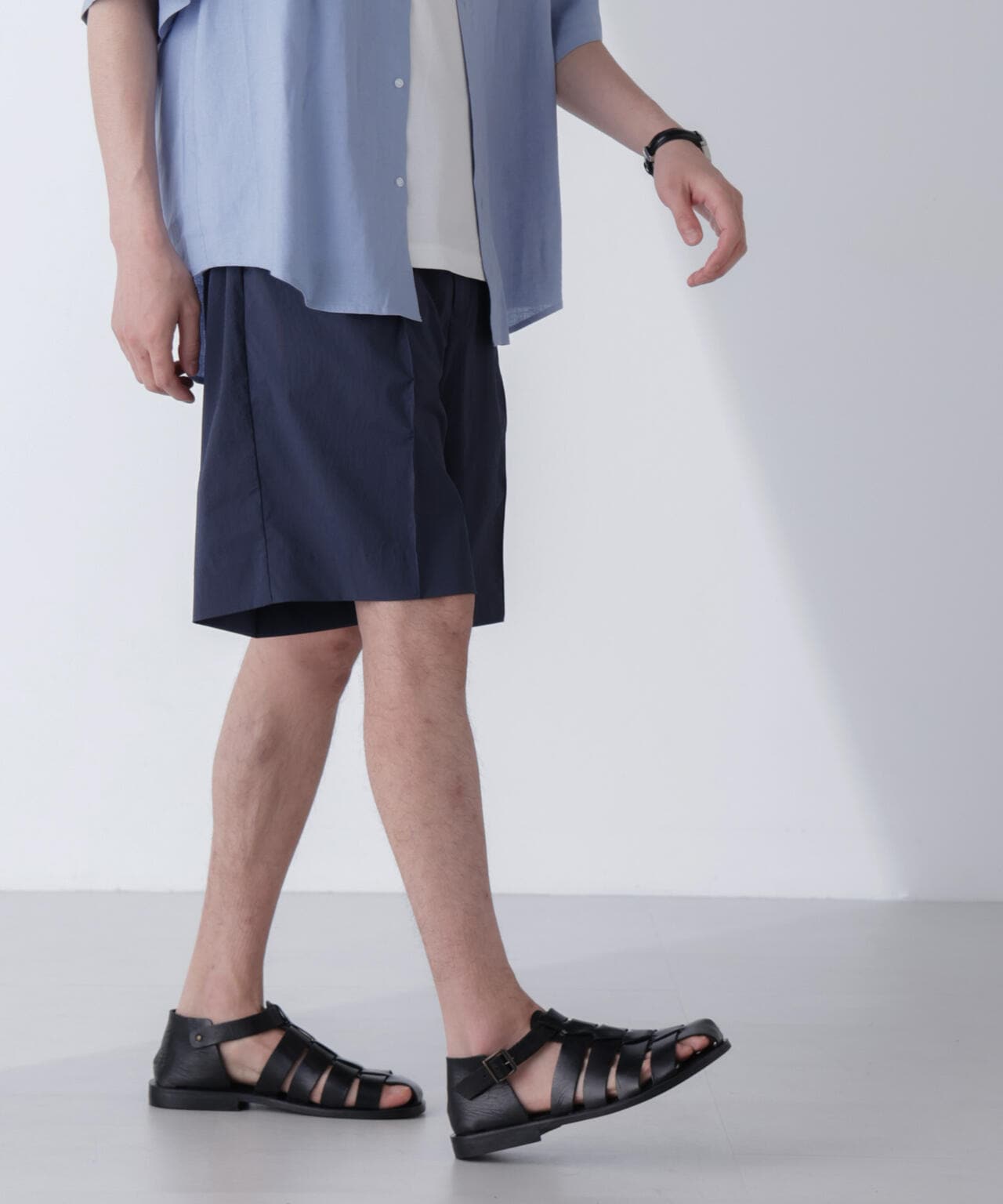 「N SHORTS」ショーツ ライトナイロンピンストライプ 6684128206