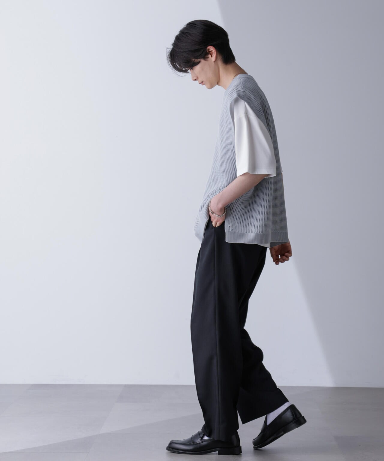 WEB限定/ルーズシルエット ニットベスト 6724222203