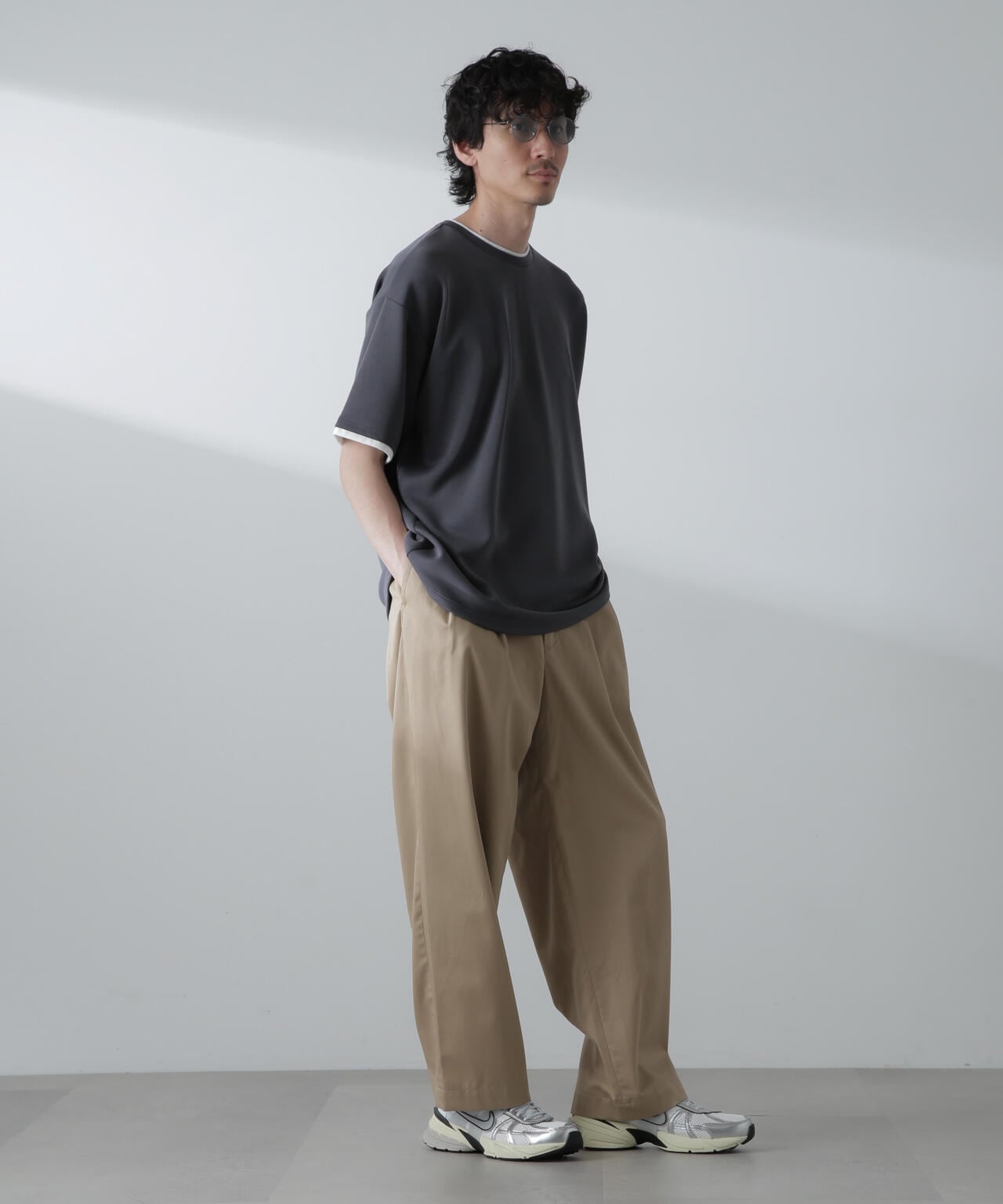 バックステッチリラックスダンボールTシャツ 半袖 6724124240