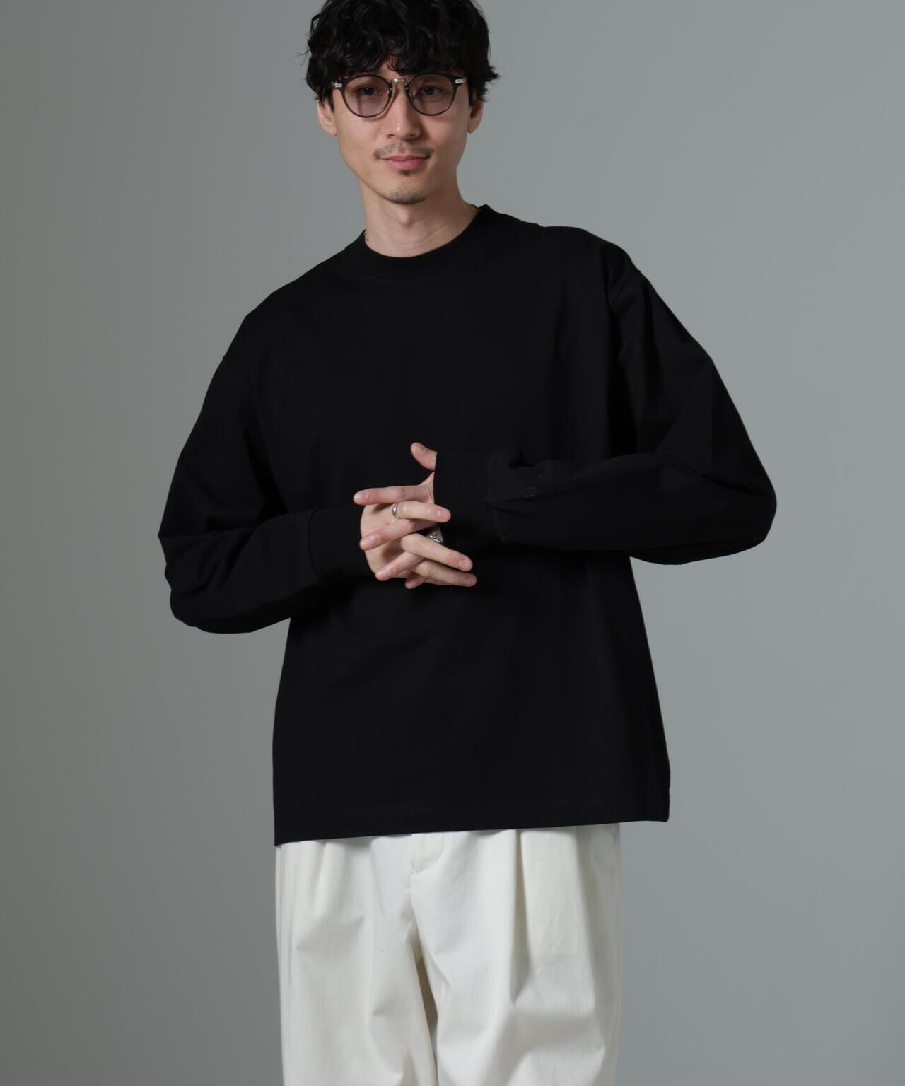 ビッグシルエットワンポイントTシャツ 長袖 6725123204