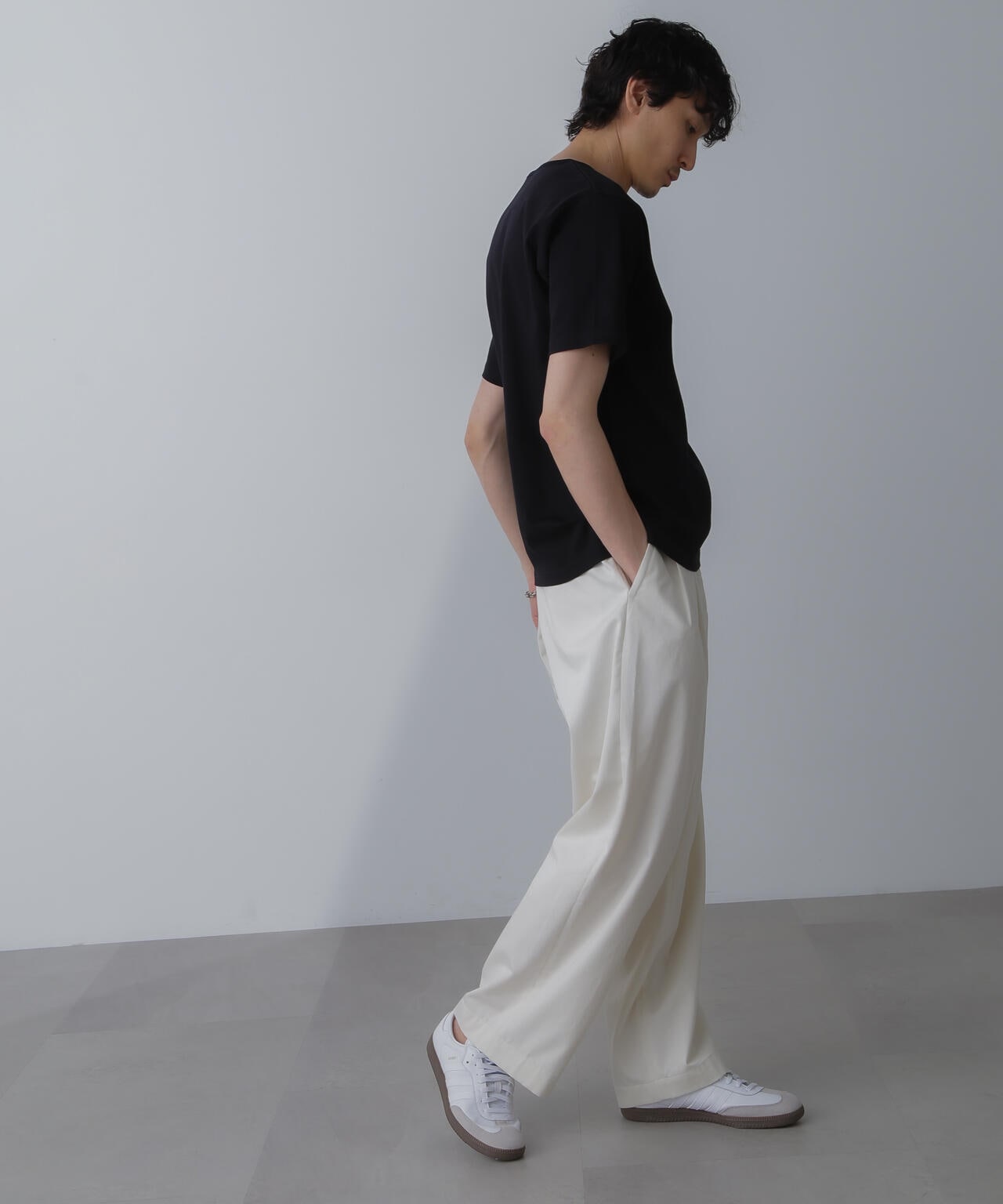 WEB限定/アンチスメル ヘンリーネックTシャツ 半袖 6724124227